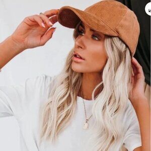 VICI womens corduroy baseball cap BRAND NEW - light blue or camel